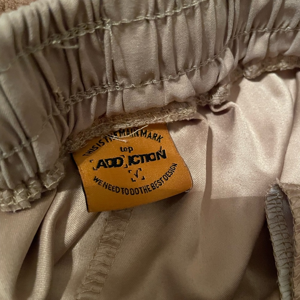 Vintage Teddy Addiction Gym Shorts Minimalist Style Drawstring Bottoms - Picture 4 of 5